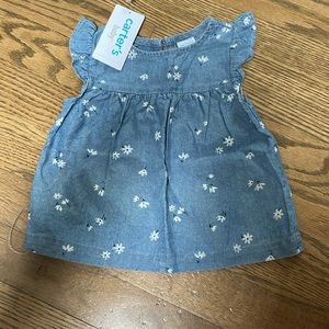 Carters Chambray Floral Top
